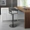 Armen Living Silabe Adjustable Counter or Bar Stool in Black Metal with Gray Fabric and Faux Leather 840254335325 - alternate 7